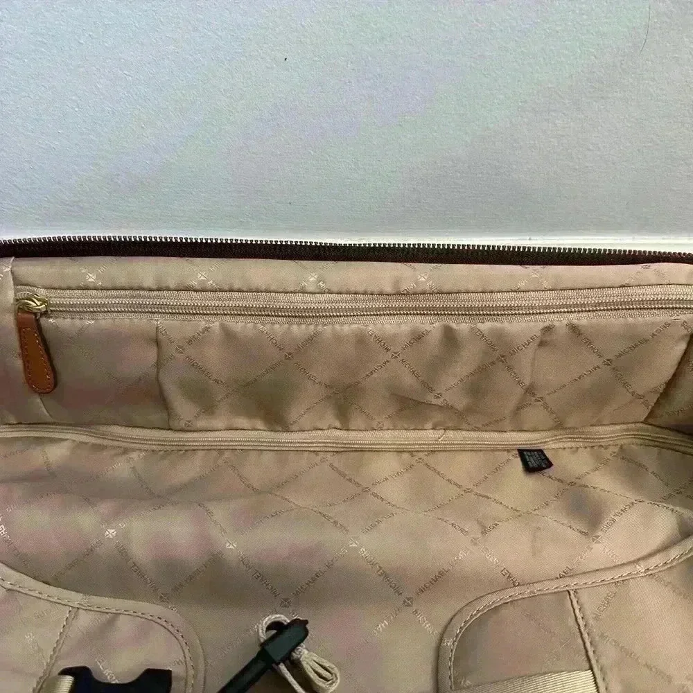 Michael Kors Monogram Carry On Luggage Brown
